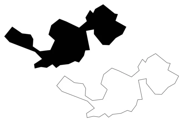 Муніципалітет Балті (Республіка Молдова, адміністративні підрозділи Молдови) Картографічна векторна ілюстрація, ескіз скрипки Карта Балті — стоковий вектор