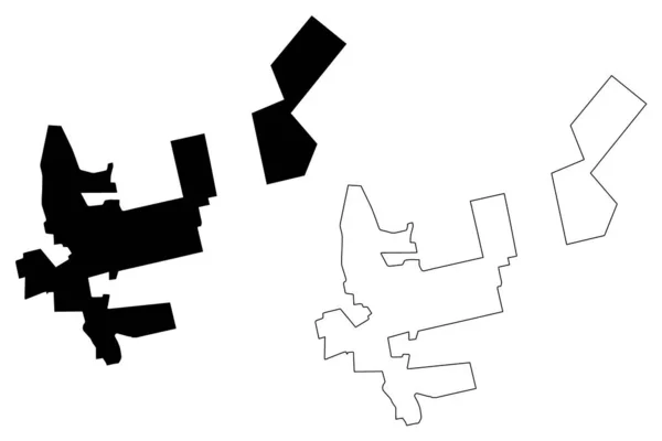 Distrito de Taraclia (República da Moldávia, divisões administrativas da Moldávia) mapa ilustração vetorial, esboço de rabiscos Mapa de Taraclia —  Vetores de Stock