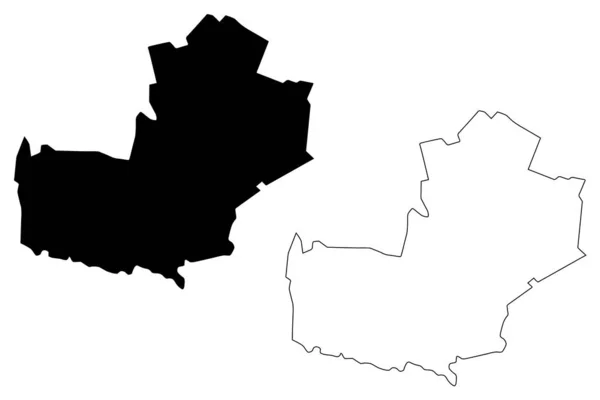 Telenesti District (République de Moldavie, Divisions administratives de Moldavie) illustration vectorielle de la carte, croquis croquis Telenesti carte — Image vectorielle