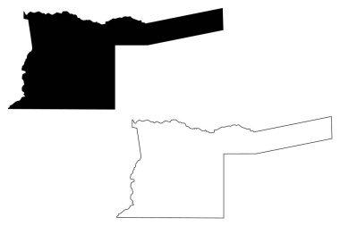 Kavango Doğu Bölgesi (Namibya Bölgesi, Namibya Cumhuriyeti) harita vektör çizimi, çizim Kavango Doğu haritası