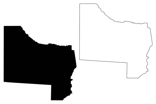 Kavango West Region (Regioner i Namibia, Republiken Namibia) karta vektor illustration, klotskiss Kavango West karta — Stock vektor