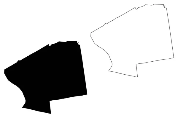 Springfield City, Massachusetts (Estados Unidos da América, Estados Unidos da América, EUA) mapa ilustração vetorial, esboço de rabiscos Mapa da cidade de Springfield — Vetor de Stock