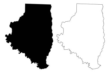 Calhoun County, Arkansas (ABD eyaleti, Amerika Birleşik Devletleri, ABD, ABD) harita vektör çizimi, çizim Calhoun haritası