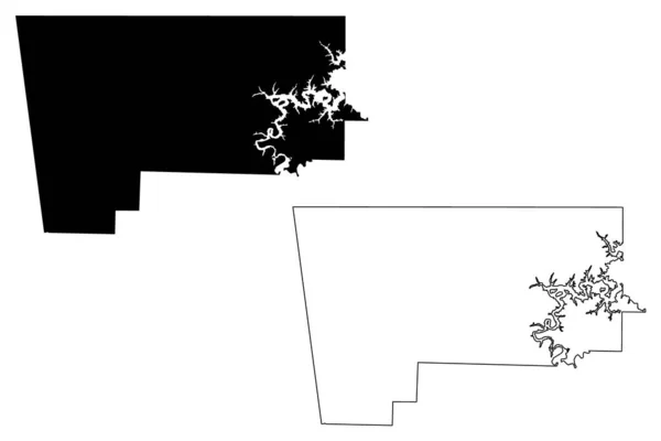 Benton County, Arkansas (U.S. County, United States of America, Usa, U.S., Us) mapa wektor ilustracja, skecz bazgroły Benton mapa — Wektor stockowy