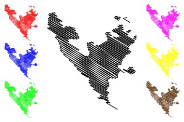 Bosna-Hersek Federasyonu (Bih, Bosna-Hersek) harita vektör çizimi, çizim Fbih haritası