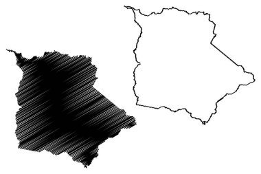 Coamo Belediyesi (Porto Riko Eyaleti, Porto Riko, Prr, Birleşik Devletler 'in birleşik olmayan bölgeleri) harita vektör çizimi, çizim Coamo haritası