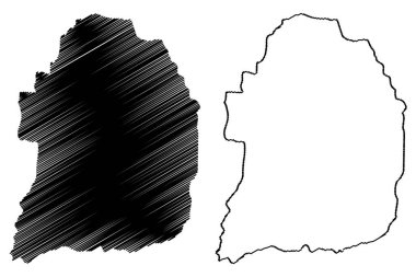 Florida Belediyesi (Porto Riko Eyaleti, Porto Riko, Pr, Birleşik Devletler 'in birleşik bölgeleri) harita vektör çizimi, Florida haritası karalaması