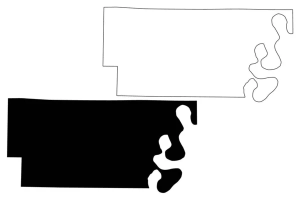 Lee County, Arkansas (Estados Unidos da América, Estados Unidos da América, EUA, EUA) mapa ilustração vetorial, scribble esboço Lee mapa — Vetor de Stock