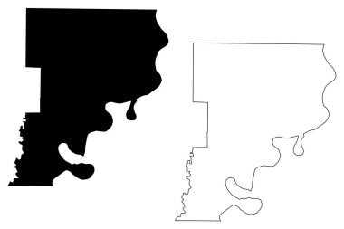 Phillips County, Arkansas (ABD eyaleti, Amerika Birleşik Devletleri, Usa, ABD, ABD) harita vektör çizimi, çizim Phillips haritası