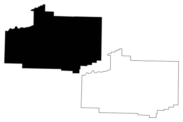 Scott County, Arkansas (Estados Unidos da América, Estados Unidos da América, EUA, EUA) mapa ilustração vetorial, rabisco esboço Scott mapa —  Vetores de Stock