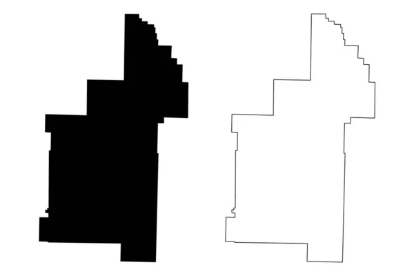 Sharp County, arkansas (USA, Vereinigte Staaten von Amerika, USA, USA, uns) Kartenvektorillustration, Kritzelskizze scharfe Karte — Stockvektor