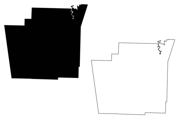 Washington County, Arkansas (U.S. County, Verenigde Staten van Amerika, Usa, VS, Us) kaart vector illustratie, krabbel schets Washington kaart — Stockvector