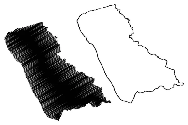 Rincon obec (Commonwealth of Puerto Rico, Porto Rico, Pr, Unincorporated areas of the United States) mapa vektorové ilustrace, čmáranice Rincon mapa — Stockový vektor