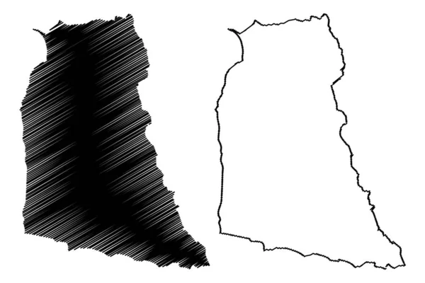 Sabana Grande kommun (Samväldet Puerto Rico, Porto Rico, Pr, Unincorporated territorier i USA) karta vektor illustration, klotskiss Sabana Grande karta — Stock vektor