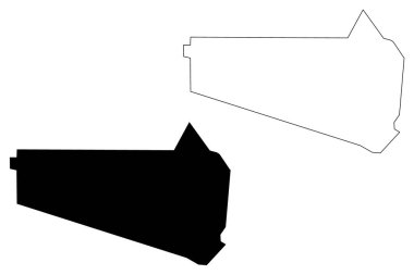 Kweneng İlçesi (Botswana Bölgesi, Botsvana Cumhuriyeti) harita vektör illüstrasyonu, Kweneng haritasını çiz