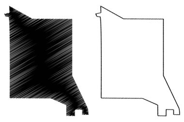 Umm Salal (Katar Eyaleti, Katar Belediyeleri) harita vektör çizimi, karalama çizimi Umm Slal haritası