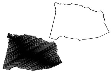 Saint Ann Parish (Jamaika Cemaati, Middlesex İlçesi) harita vektör çizimi, çizim Aziz Ann haritası