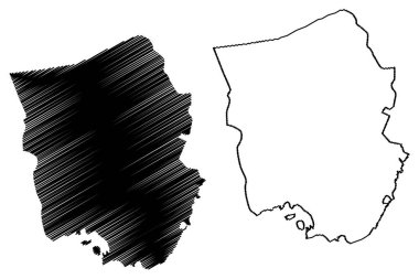 Saint Catherine Parish (Jamaika Cemaati, Middlesex İlçesi) harita vektör çizimi, çizim St Catherine haritası