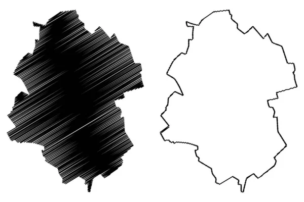 Drochia district (Republik Moldawien, Verwaltungsbezirke Moldawien) Kartenvektorillustration, Kritzelskizze drochia map — Stockvektor