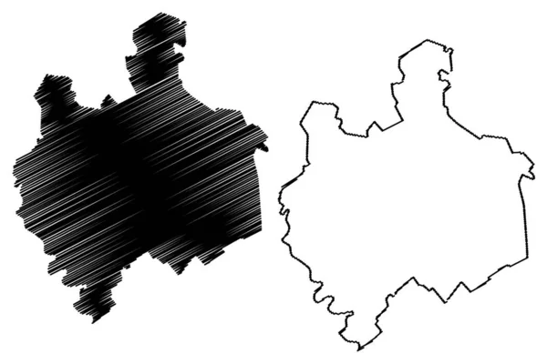 Edinet District (Δημοκρατία της Μολδαβίας, Διοικητικές διαιρέσεις της Μολδαβίας) χάρτη διανυσματική απεικόνιση, scribble σκίτσο Edinet χάρτη — Διανυσματικό Αρχείο
