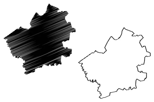 Distretto di Falesti (Repubblica di Moldova, Divisioni amministrative della Moldova) mappa vettoriale illustrazione, abbozzo scarabocchio mappa Falesti — Vettoriale Stock