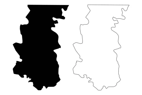 Regione di Bafata (Repubblica della Guinea-Bissau, Regioni della Guinea Bissau) mappa vettoriale illustrazione, abbozzo scarabocchio mappa di Bafata — Vettoriale Stock
