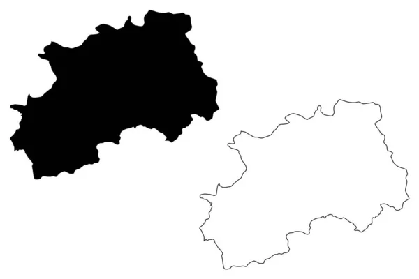 Aileu municipality (Gemeinden Osttimor, demokratische Republik Timor-leste, Insel) Kartenvektorillustration, Kritzelskizze aileu map — Stockvektor