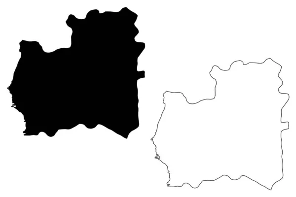 Region Couva Tabaquite Talparo (Regionalne korporacje i gminy, Republika Trynidadu i Tobago) mapa wektor ilustracja, skecz bazgroły Couva Tabaquite Talparo mapa — Wektor stockowy