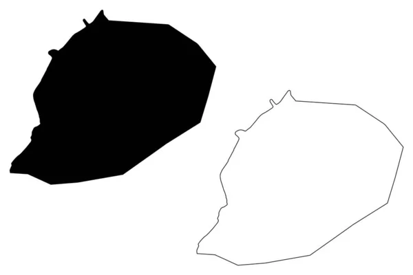Stadt San Fernando (regionale Körperschaften und Gemeinden, Republik Trinidad und Tobago) Kartenvektorillustration, Kritzelskizze San Fernando Karte — Stockvektor