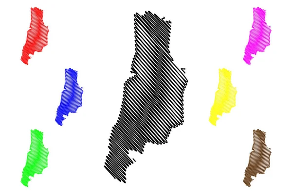 Муніципалітет Вега-Альта (Співдружність Пуерто-Рико, Порто-Рико, Pr, невключені території Сполучених Штатів) Картографічна векторна ілюстрація, ескіз скрипки Вега-Альта мапа — стоковий вектор