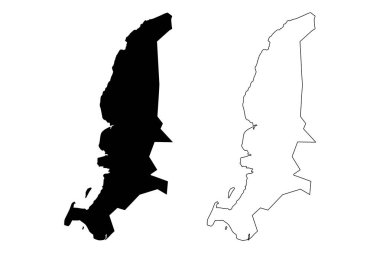 Riviere Noire Bölgesi (Mauritius Cumhuriyeti, ada, Mauritius Bölgesi) harita vektör çizimi, Kara Nehir haritası çizimi