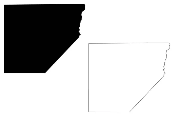 Alamosa County, Colorado (USA, USA, USA) karta vektor illustration, klotskiss Alamosa karta — Stock vektor