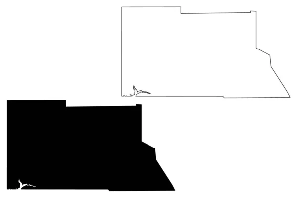 Condado de Archuleta, Colorado (Estados Unidos da América, Estados Unidos da América, EUA, EUA) mapa ilustração vetorial, esboço de rabiscos Mapa de Archuleta — Vetor de Stock