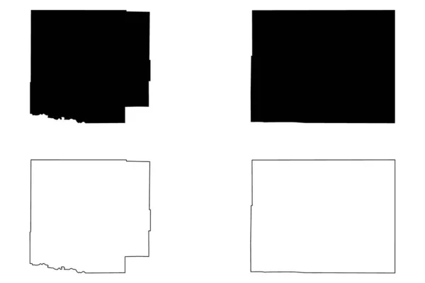 Baca and Crowley County, Colorado (U.S. county, United States of America,USA, U.S., US) map vector illustration, scribble sketch Baca and Crowley map — ストックベクタ