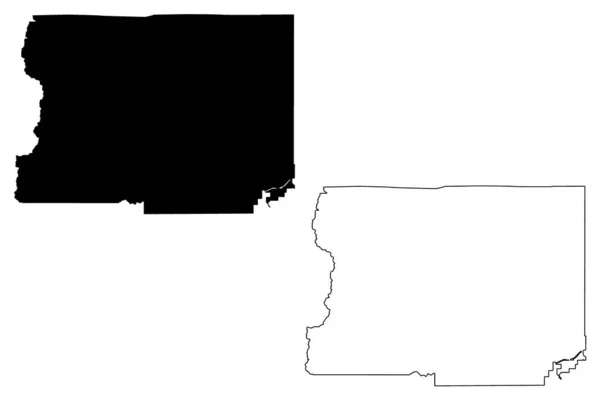 Contea di Boulder o Boulder County, Colorado (contea degli Stati Uniti d'America, Stati Uniti d'America, Stati Uniti d'America, Stati Uniti d'America) mappa vettoriale illustrazione, abbozzo scarabocchiare mappa Boulder — Vettoriale Stock