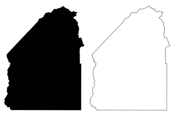 Condado de Costilla, Colorado (Estados Unidos da América, Estados Unidos da América, EUA, EUA) mapa ilustração vetorial, esboço de rabiscos Mapa de Costilla — Vetor de Stock