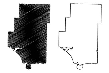 Pope County, Arkansas (ABD eyaleti, Amerika Birleşik Devletleri, Usa, ABD) harita vektör çizimi, çizim Papa haritası