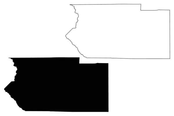 Fremont county, colorado (u.s. county, vereinigte staaten von amerika, usa, uss., us) kartenvektorillustration, kritzelskizze fremont map — Stockvektor