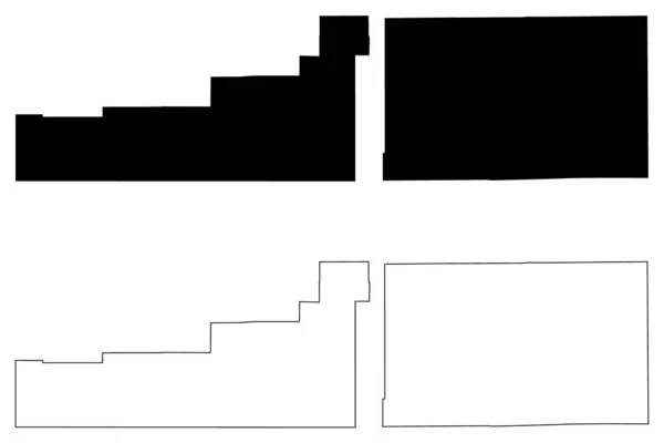 Garfield and Kit Carson County, Colorado (U.S. County, Spojené státy americké, Usa, USA, Us) map vector illustration, scribble sketch Garfield and Kit Carson map — Stockový vektor