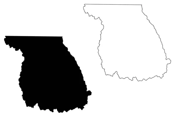 Jackson County, Colorado (Estados Unidos da América, Estados Unidos da América, EUA, EUA) mapa ilustração vetorial, scribble sketch Jackson map — Vetor de Stock