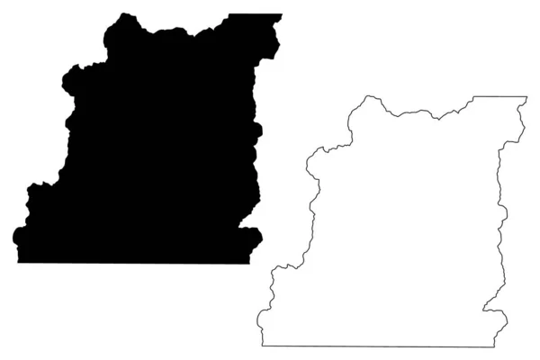 Lake County, Colorado (U.S. county, United States of America, Usa, US, Us) karta vektor illustration, klotskiss Lake karta — Stock vektor