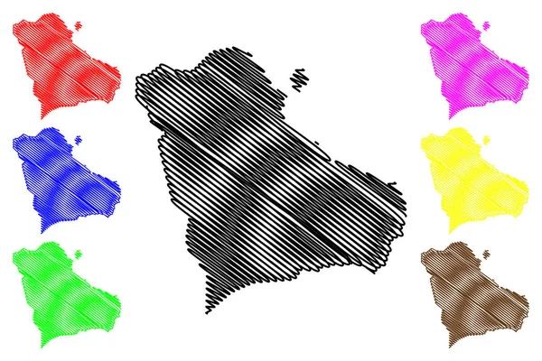 Gegharkunik (Republika Armenii, Podział administracyjny Armenii) ilustracja wektora mapy, szkic bazgrołów Gegharkunik — Wektor stockowy