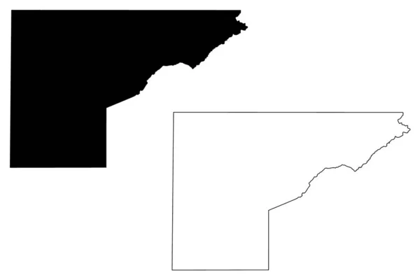 Mesa County, Colorado (contea degli Stati Uniti, Stati Uniti d'America, Stati Uniti d'America, Stati Uniti, Stati Uniti) mappa vettoriale illustrazione, abbozzo scarabocchiare Mesa mappa — Vettoriale Stock