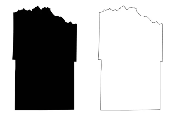 Condado de Mineral, Colorado (Estados Unidos da América, Estados Unidos da América, EUA, EUA) mapa ilustração vetorial, esboço de rabiscos Mapa mineral — Vetor de Stock