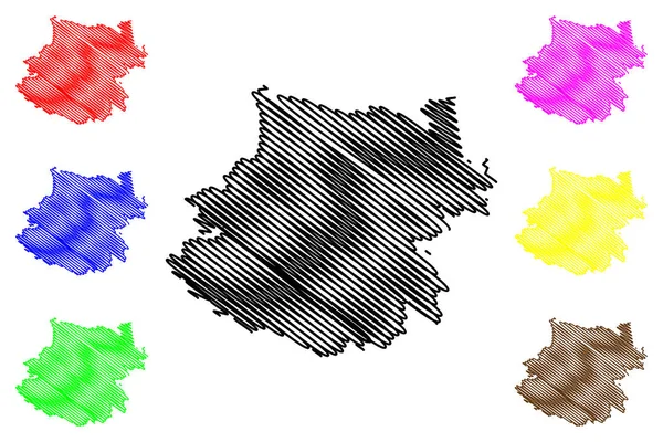 Okres Calarasi (Moldavská republika, správní oblasti Moldavska) mapa vektorová ilustrace, načmáraný náčrt mapa Calarasi — Stockový vektor