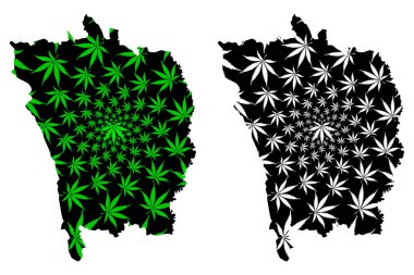 Vaslui İlçesi (Romanya 'nın idari bölümleri, Nord-Est kalkınma bölgesi) haritası esrar yaprağı yeşil ve siyah, Vaslui haritası marihuanadan (marihuana, Thc) yapılmıştır.