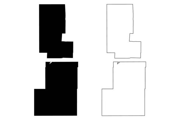 Teller ve Washington County, Colorado (ABD eyaleti, Amerika Birleşik Devletleri, ABD, ABD) harita vektör çizimi, çizim Teller ve Washington haritası — Stok Vektör