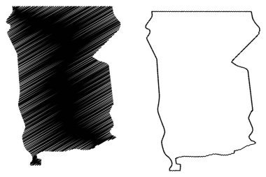 Omusati Bölgesi (Namibya Bölgesi, Namibya Cumhuriyeti) harita vektör çizimi, Omusati haritası çizimi