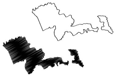 Mafeteng Bölgesi (Lesotho Bölgesi, Lesotho Krallığı) harita vektör çizimi, çizim Mafeteng haritası