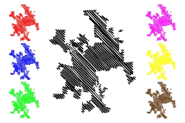 Escondido City, Калифорния (США, Соединенные Штаты Америки, США) map vector illustration, scribble sketch City of Escondido map — стоковый вектор